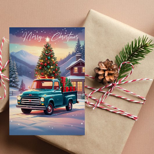 Cartes de vacances pour le Camion de Noël Arbre et