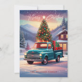 Cartes de vacances pour le Camion de Noël Arbre et (Devant)