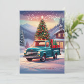 Cartes de vacances pour le Camion de Noël Arbre et (Debout devant)