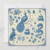 Cartes de vacances - Toile Mahjong - Plat recto-ve (Devant)