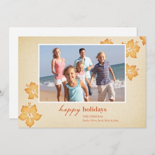 Cartes de vacances tropicales (Devant / Derrière)