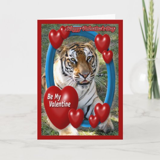 Cartes de Valentine de tigre (Devant)