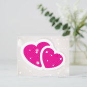 Cartes de Valentines avec deux coeurs (Debout devant)