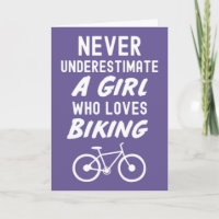 Cartes de vélo roses mignonnes pour bébés filles e