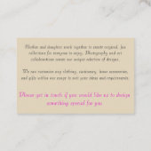 Cartes de visite (Dos)