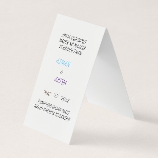 Cartes de visite (Devant)