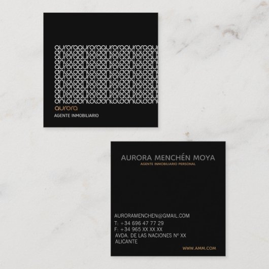 CARTES DE VISITE (Devant / Derrière)