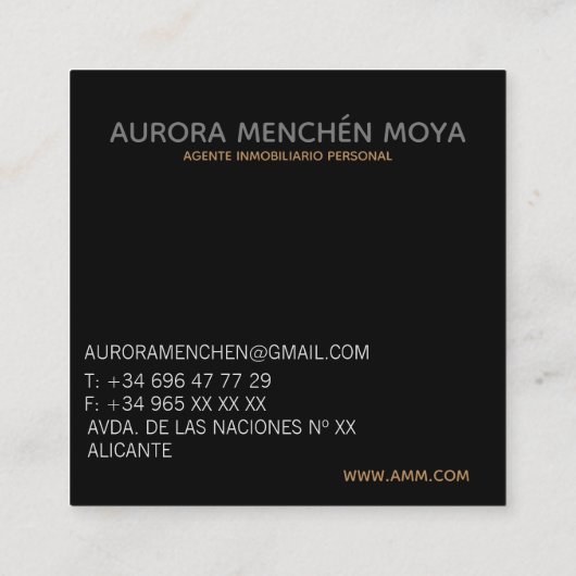 CARTES DE VISITE (Dos)