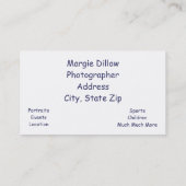 Cartes de visite (Dos)