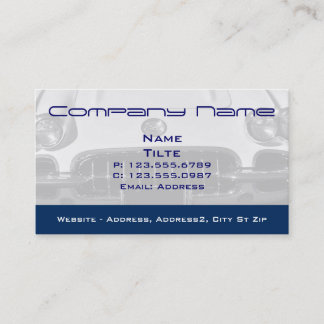 Cartes de visite 1960 d'entrée de Corvette