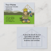 Cartes de visite 1 d'agent de maîtrise de (Devant / Derrière)