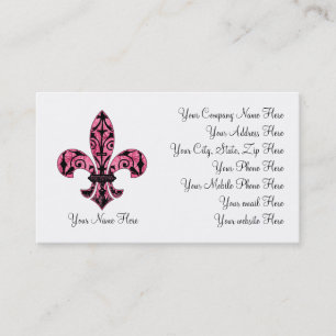 Cartes de visite 2 de Fleur de lis Pink