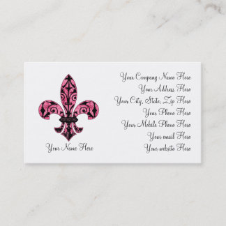 Cartes de visite 2 de Fleur de lis Pink