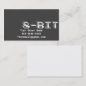 cartes de visite à 8 bits de Gamer de jeu vidéo (Devant / Derrière)