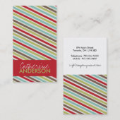 Cartes de visite à angles de rayures d'amusement (Devant / Derrière)