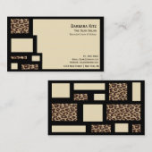 Cartes de visite à blocs de couleur crème avec imp (Devant / Derrière)