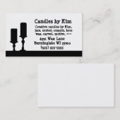 cartes de visite à bougies (Devant / Derrière)