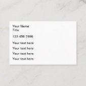 Cartes de visite à deux côtés de l'automobile (Dos)