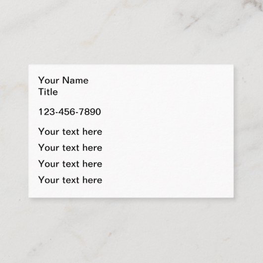 Cartes de visite à deux côtés de l'automobile (Dos)