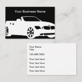 Cartes de visite à deux côtés de l'automobile (Devant / Derrière)