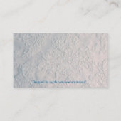 Cartes de visite à effet dentelle blanc faits main (Dos)