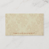 Cartes de visite à effet dentelle perlé artisanal (Dos)