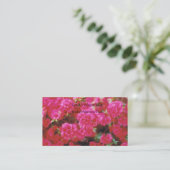 Cartes de visite à fleurs roses (Debout devant)