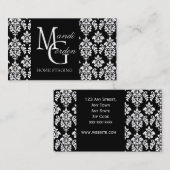 Cartes de visite à la maison de damassé de (Devant / Derrière)