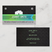 Cartes de visite à la maison de slogans de (Devant / Derrière)