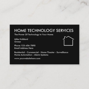 Cartes de visite à la maison de technologie