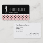 Cartes de visite à la mode de boutique de mode (Devant / Derrière)