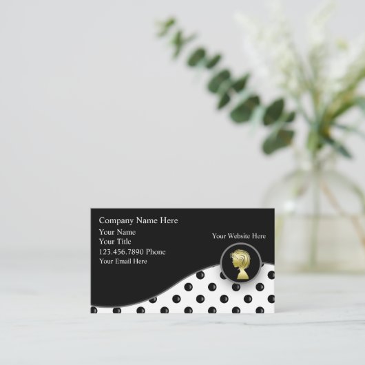 Cartes de visite à la mode de coiffeur (Debout devant)