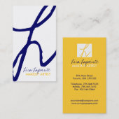 Cartes de visite à la mode de monogramme (Devant / Derrière)