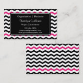 Cartes de visite à la mode de motif de zigzag de (Devant / Derrière)