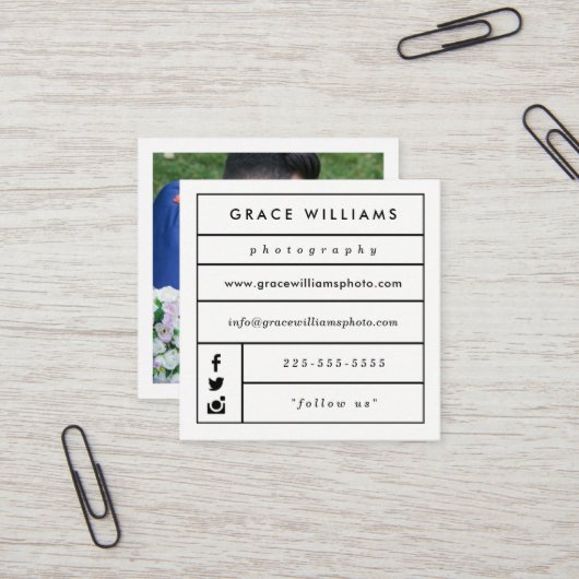 Cartes de visite à la mode modernes de (Devant/Arrière en situation)