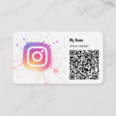 Cartes de visite à l'icône Instagram (Devant)