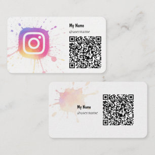Cartes de visite à l'icône Instagram
