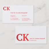 Cartes de visite à monogramme (Devant / Derrière)