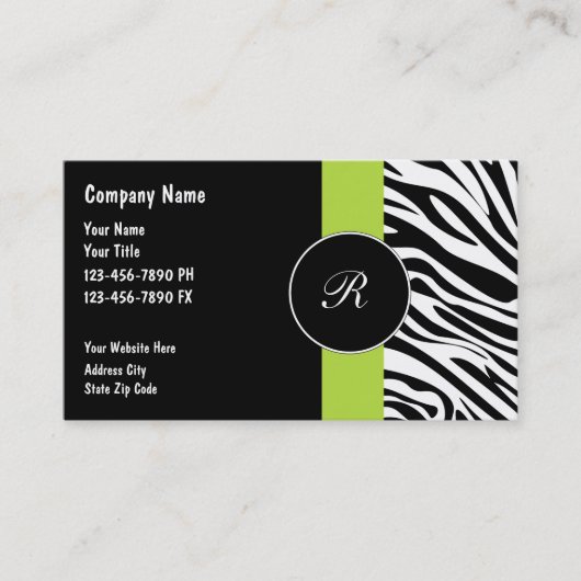 Cartes de visite à monogramme (Devant)