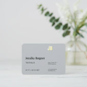 Cartes de visite à monogramme élégant (Debout devant)