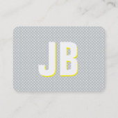 Cartes de visite à monogramme élégant (Dos)