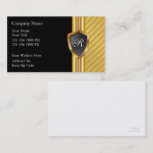 Cartes de visite à monogramme masculin (Devant / Derrière)