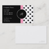 Cartes de visite à monogramme rose (Devant / Derrière)