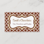 Cartes de visite à motif de chocolat (Devant)