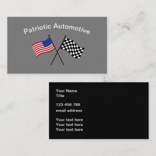 Cartes de visite à thème automobile patriotique