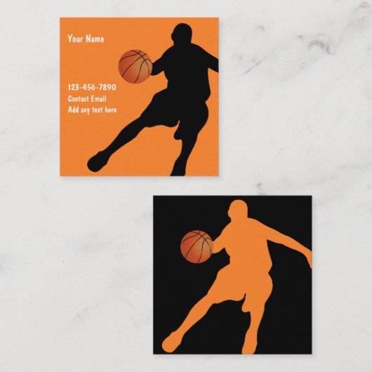 Cartes de visite à thème basketball Cool Two Side (Devant / Derrière)