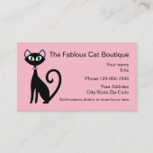 Cartes de visite à thème chat (Devant)