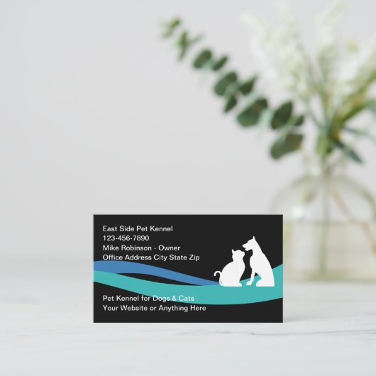 Cartes de visite À Thème Chien Et Chat De Cène Pou (Debout devant)