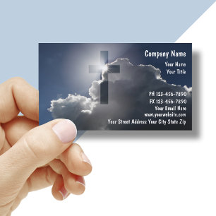 Cartes de visite à thème de croix chrétienne