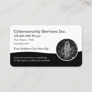 Cartes de visite à thème de cybersécurité cool
